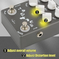 Caline CP-15 Guitar Metal Distortion Pedal with 3 Band EQ and Low-Mid-High Gain Boost Effect Bypass Design