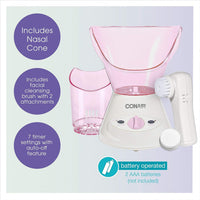 Conair True Glow by Gentle Mist Moisturizing Facial Sauna System with Facial Cleansing Brush