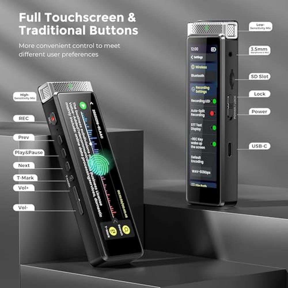 Voice Recorder: Innioasis R1 8GB Digital Voice Activated – Side View
