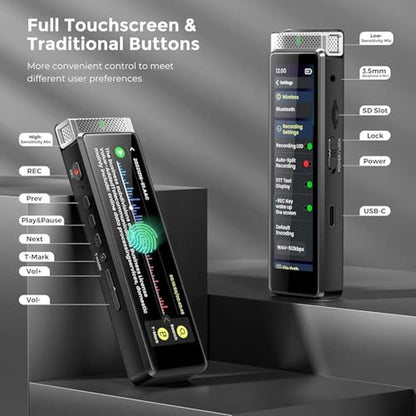 Voice Recorder: Innioasis R1 8GB Digital Voice Activated – Side View