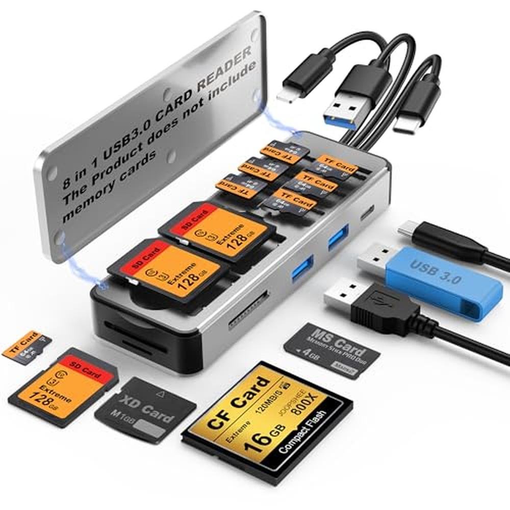 8in1 Multi SD Card Reader Adapter – Front View