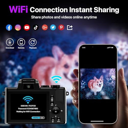 Digital Camera: 8K WiFi Autofocus 88MP Vlogging Camera – In Use