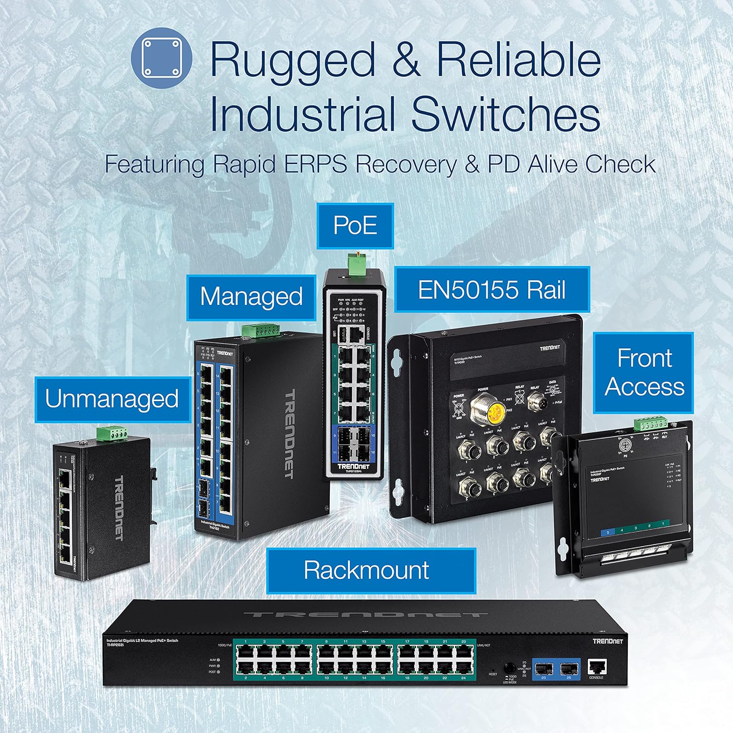 Industrial Gigabit Switch: TRENDnet TI-G50 10 Gbps IP30 – In Use