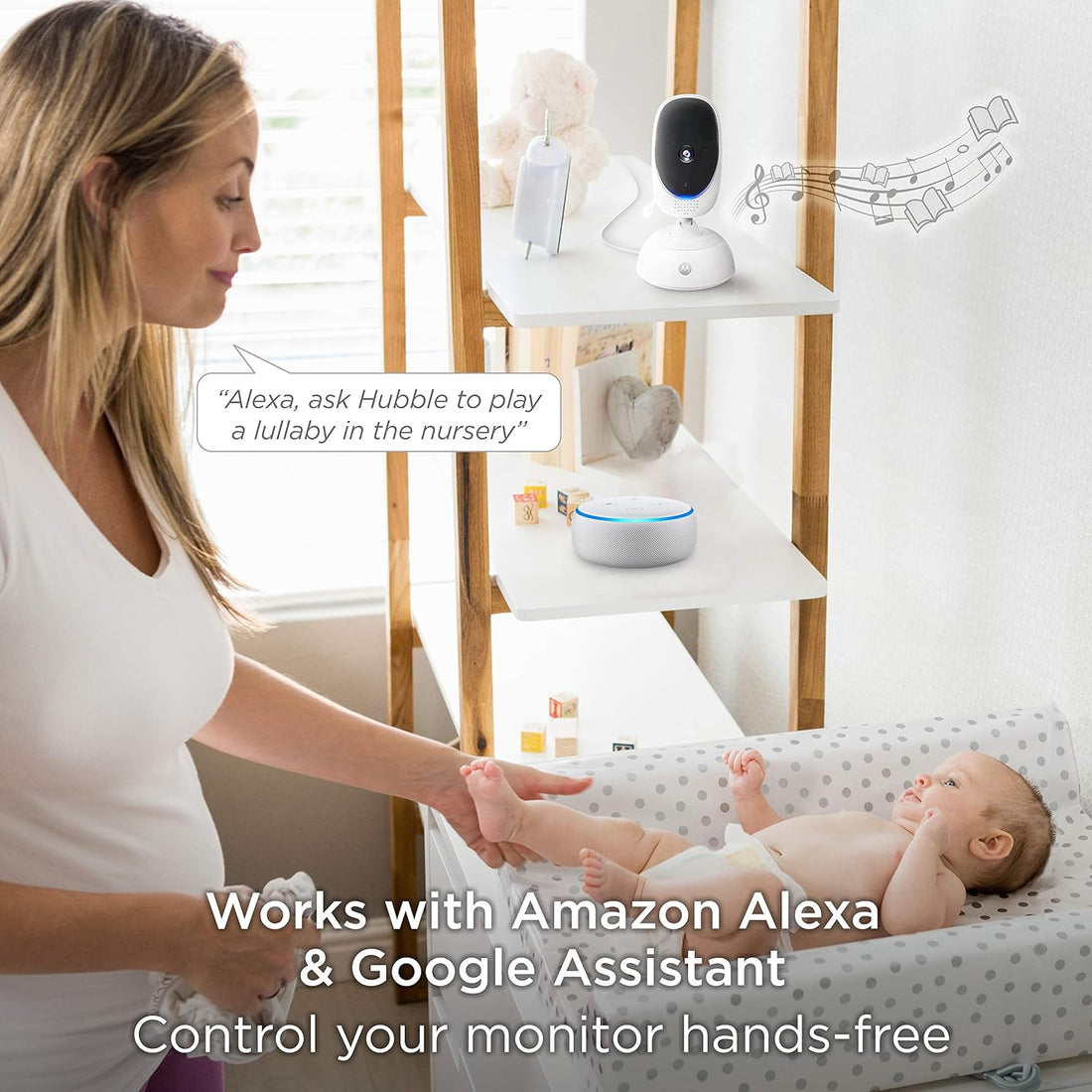 Motorola Connect40 Video Baby Monitor - 5" Parent Unit and HD Wi-Fi Viewing for Baby, Elderly, Pet - 2-Way Audio, Night Vision, Temp Sensor, Remote Pan/Digital Zoom