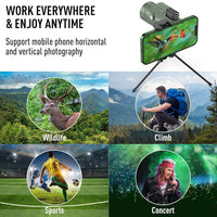 12x50 HD Monocular Telescope with Quick Phone Stand & Tripod Hand Strap BAK4 Prism & FMC Lens Portable Waterproof & Anti-Fog- Ideal for Hiking Hunting Camping Bird Watching - Best Gift for Men, HL01