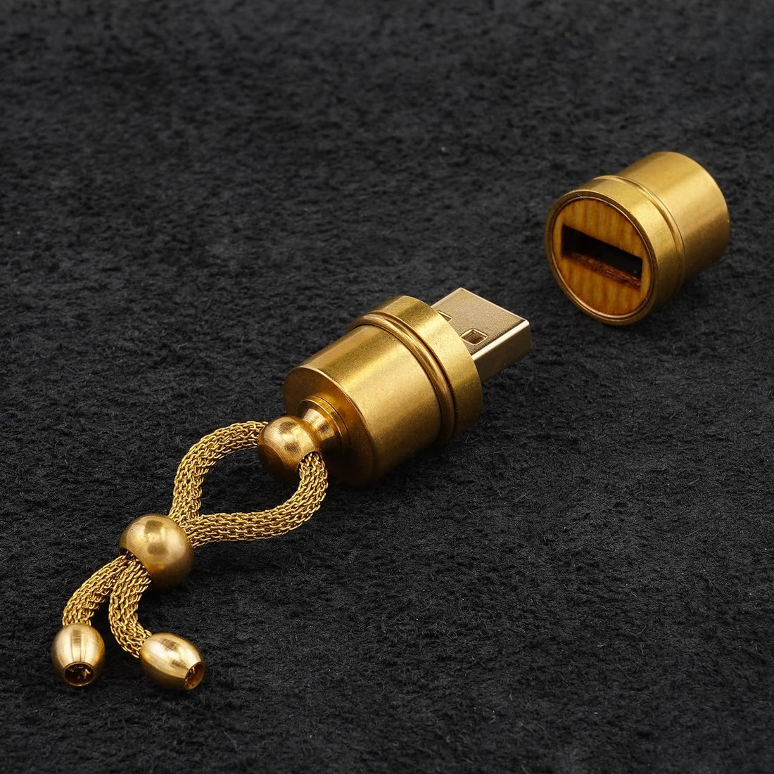 Handmade 32Gb USB 3.1 Flash Drive Brass/Wood Tube – Unique Design – Steampunk Accessory – Industrial Style – Stick Thumb Pen Key Storage Memory – Authentic Retro Vintage Gadget