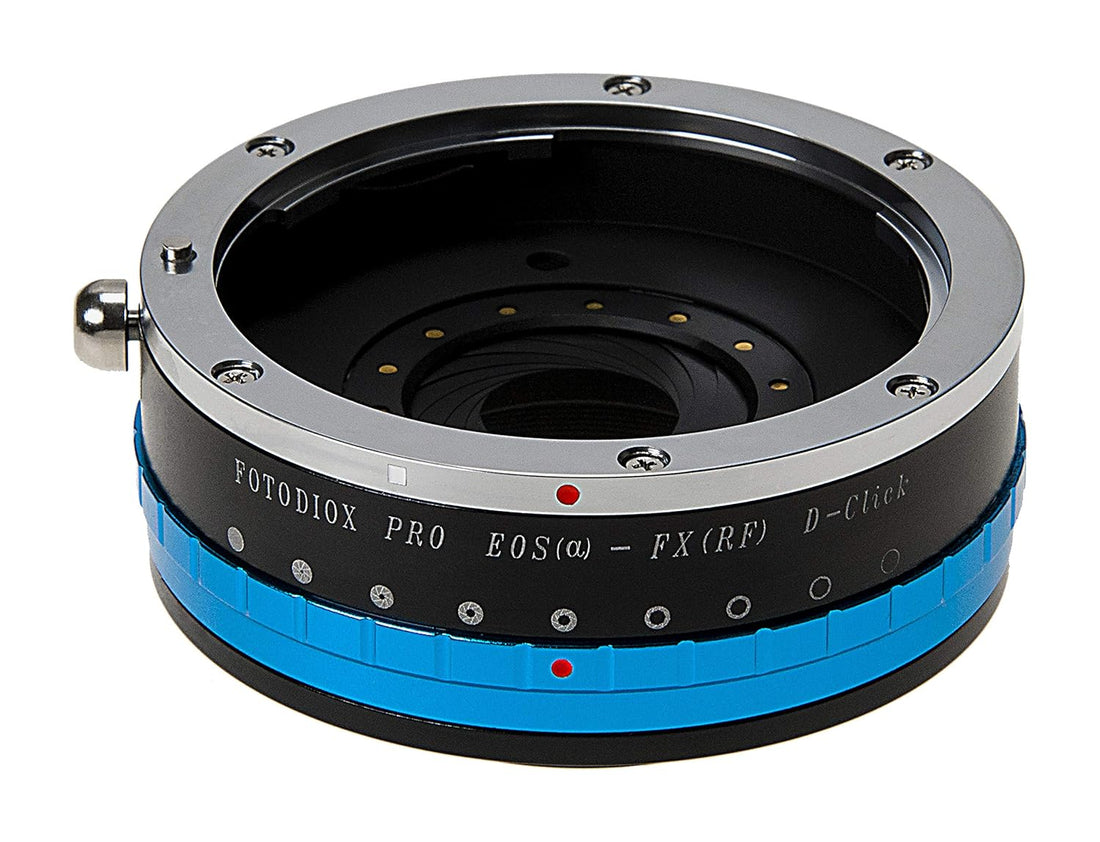 Fotodiox Pro Lens Mount Adapter with Iris, Canon EOS EF (Not EF-s) Lens, Black (EOS-FujiX-Iris-Pro)