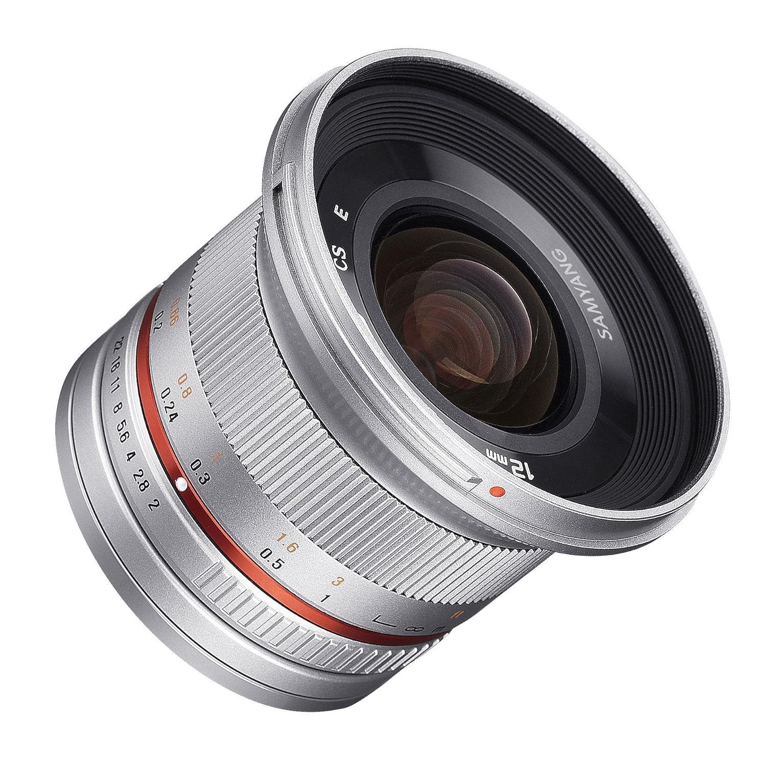 Samyang SY12M-E-SIL 12mm F2.0 Ultra Wide Angle Lens for Sony E Cameras, Silver