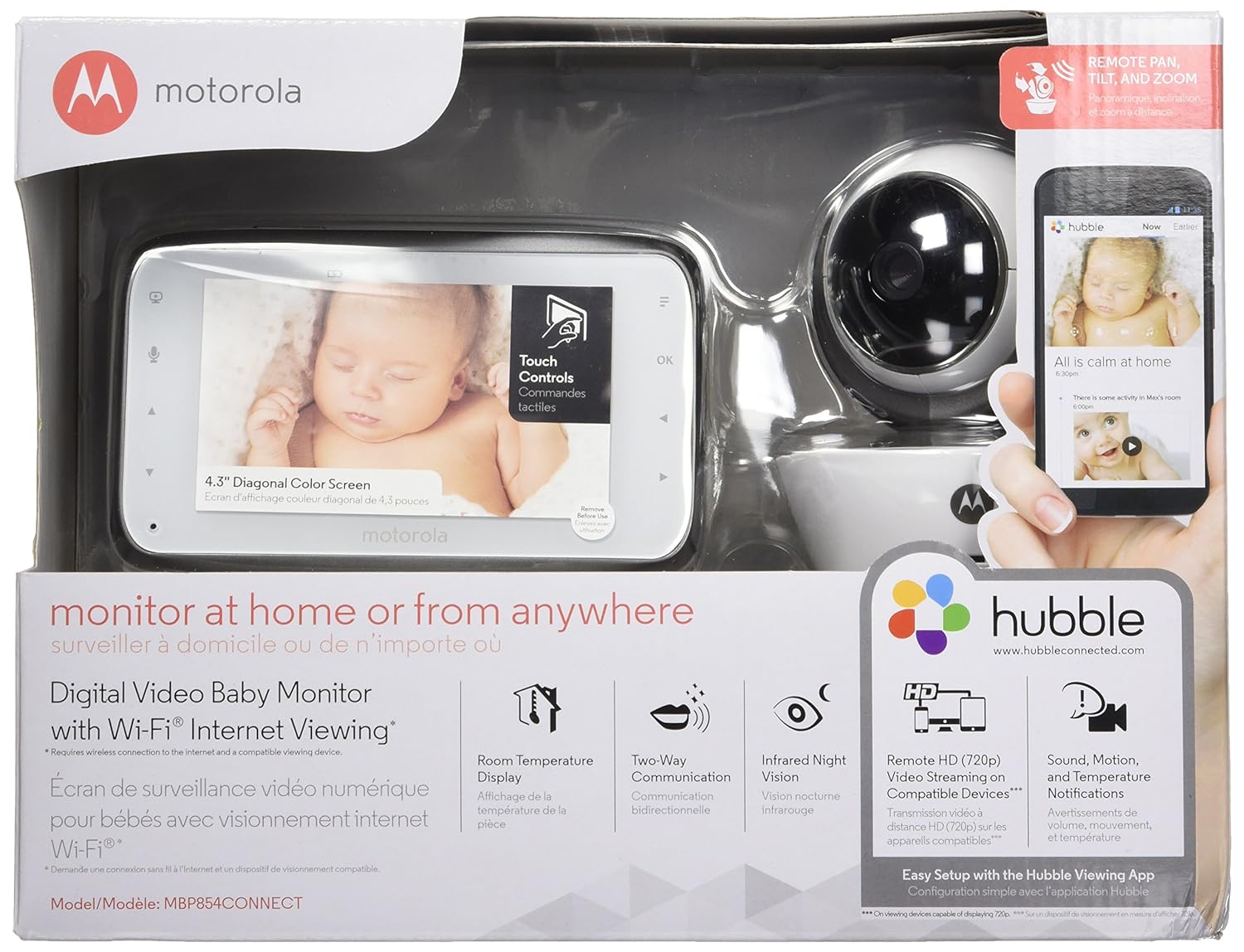 Motorola MBP854 Connect Digital Video Baby Monitor (Multicolor)