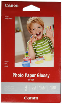 CanonInk Glossy Photo Paper 4"x 6" 100 Sheets (GP-701 4X6_100)
