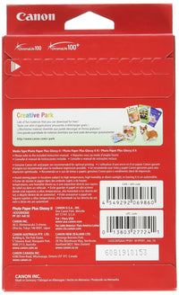 Canon Glossy Photo Paper Plus II, 4"x6"(50 Sheets)