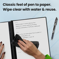 Rocketbook Fusion Smart Reusable Notebook - Calendar, To-Do Lists, and Note Template Pages with 1 Pilot Frixion Pen & 1 Microfiber Cloth Included - Neptune Teal Cover, Letter Size (8.5" x 11")