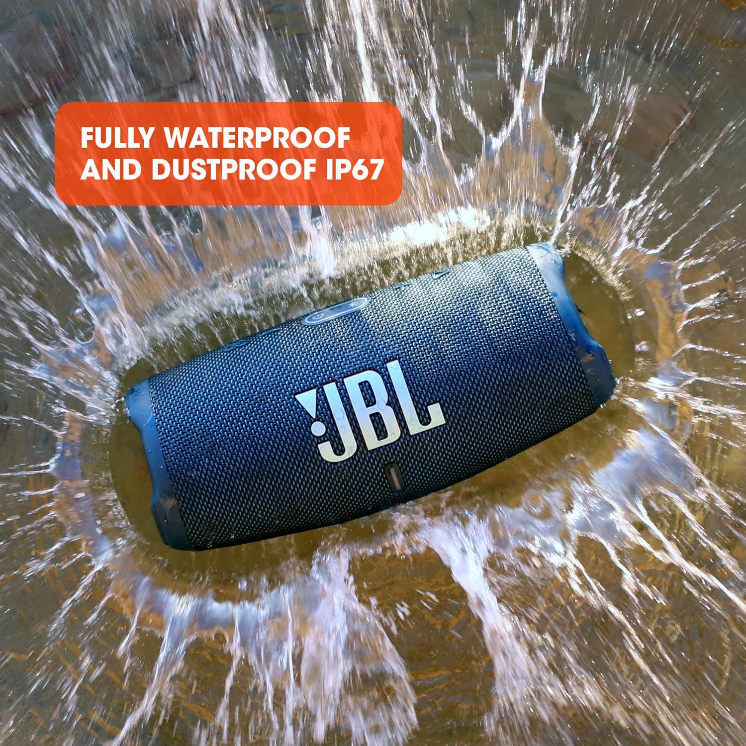 JBL CHARGE 5 - Portable Bluetooth Speaker with IP67 Waterproof and USB Charge out - Blue, small