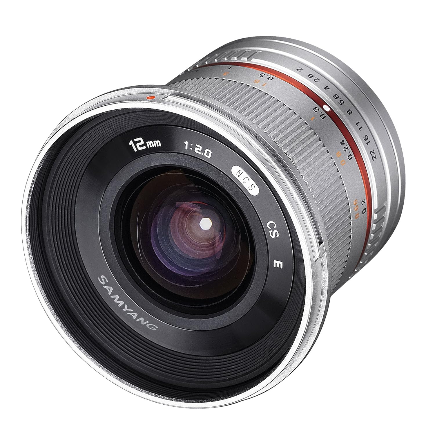 Samyang SY12M-E-SIL 12mm F2.0 Ultra Wide Angle Lens for Sony E Cameras, Silver