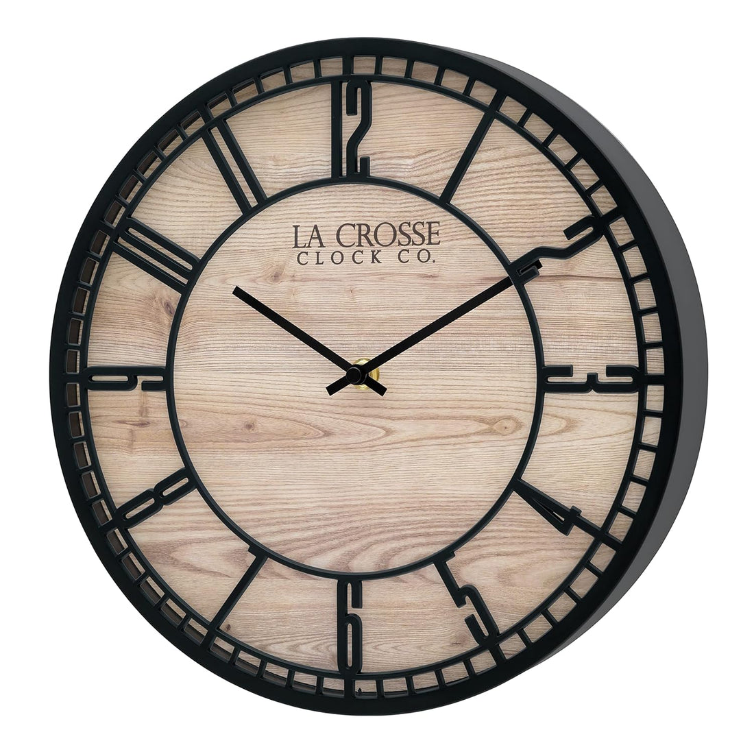 La Crosse Clock 404-3629 11.5-Inch Barrow Quartz Analog Wall Clock