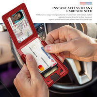 Muradin Aluminium Men Travel Accessory- Travel Wallet(Red)