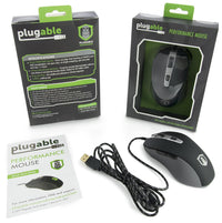 Plugable Performance Mouse with PixArt PMW 3360 Sensor for Gaming and Precision Applications - Compatible with Windows, Mac, and Linux