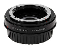 Fotodiox Pro Lens Mount Adapter - Miranda (MIR) SLR Lens to Canon EOS (EF, EF-S) Mount SLR Camera Body