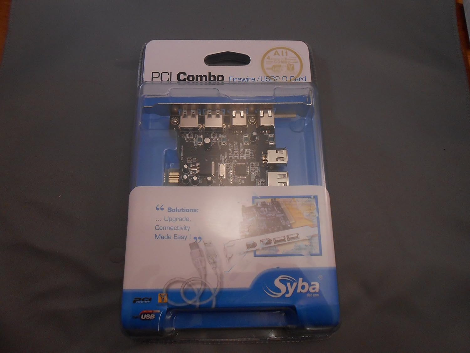 Syba SD-COMBO-02 PCI USB 2.0 2+1+1 Header and 1394a 2+1 Combo Card, VIA Chipset, with Ulead