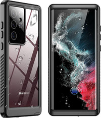 SPIDERCASE Designed for Samsung Galaxy S22 Ultra Case, Waterproof Built-in Screen Protector Full Protection Heavy Duty Shockproof Anti-Scratched Rugged Case for Galaxy S22 Ultra 5G 6.8'' 2022, Black