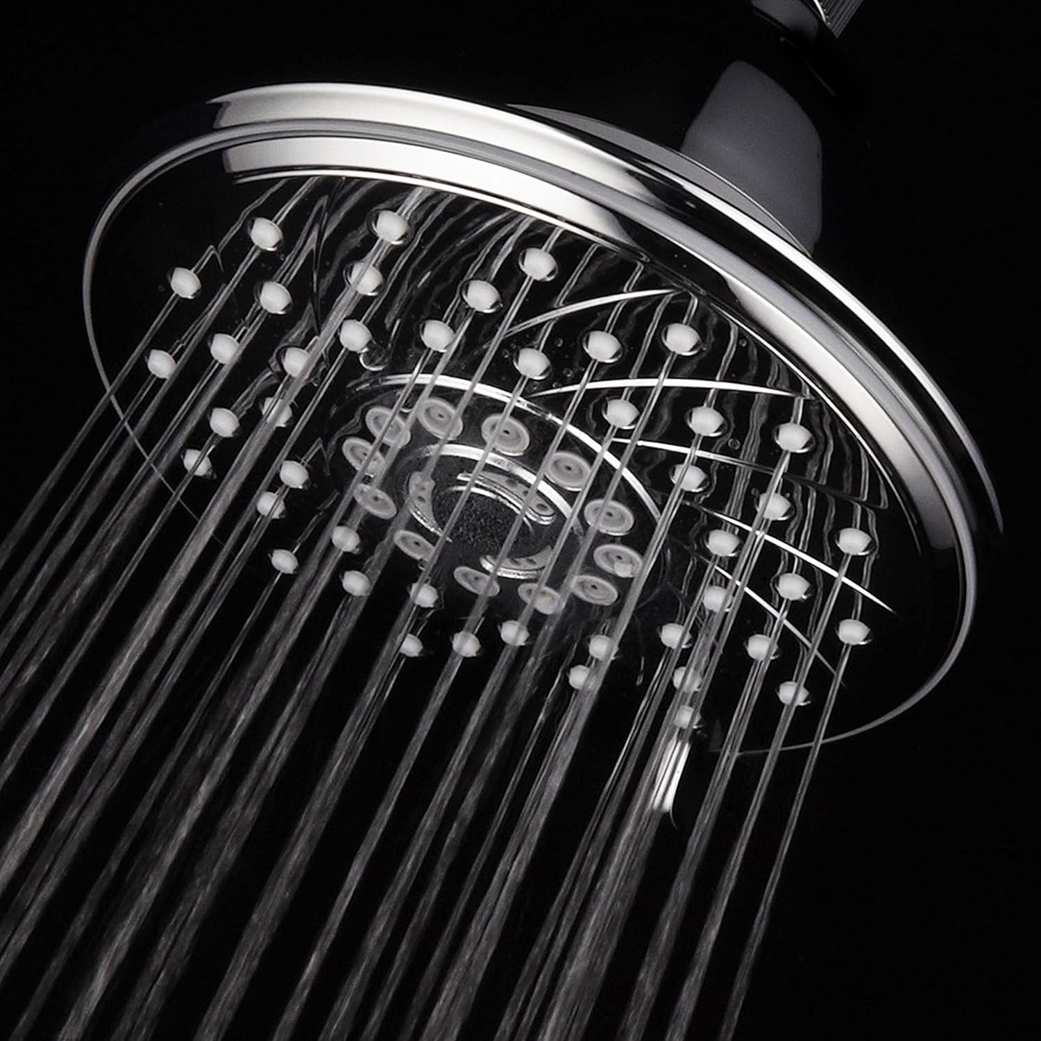 HOTEL SPA - Shower Head High Pressure with Shower Filter - 6 Inch Rain Shower Head - 3-Stage, Showerhead Filter for Hard Water, 6-Setting, Ultra-Luxury, Showerspa (Chrome)