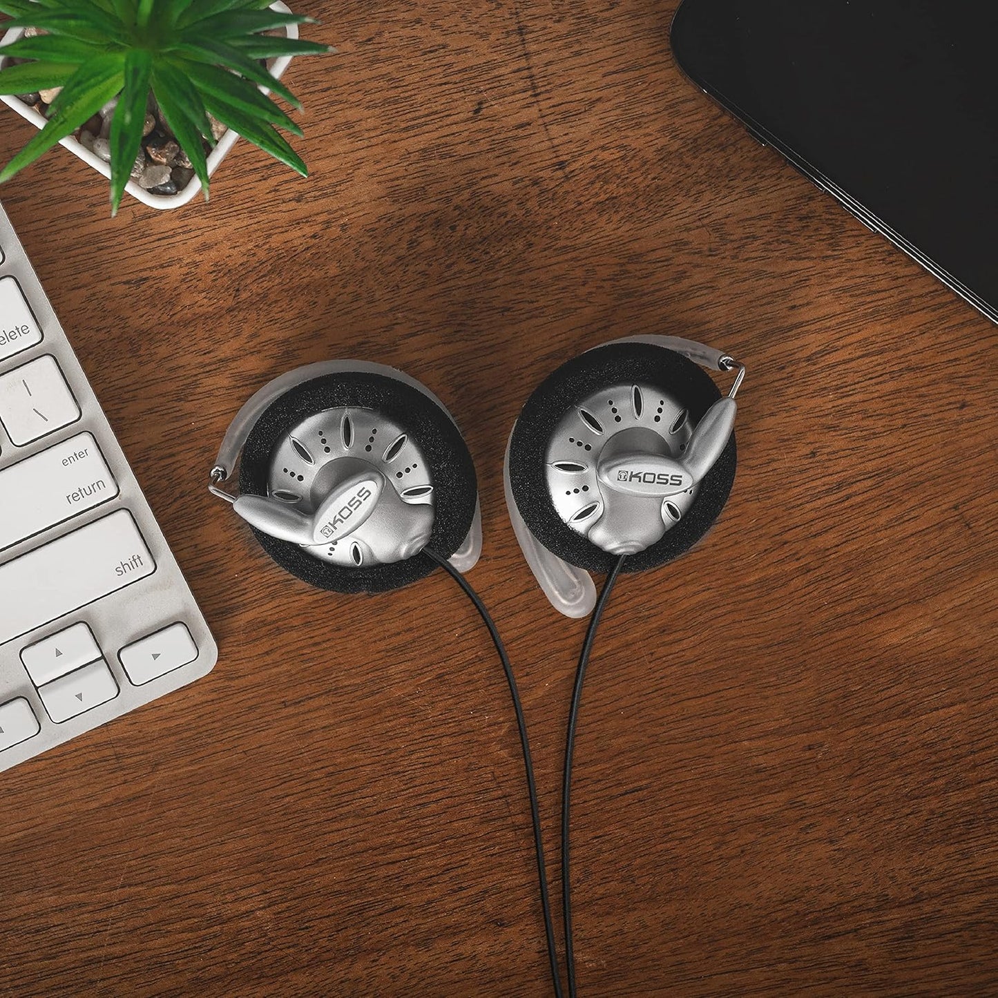Koss KSC75 Portable On-Ear Clip Headphones – In Use
