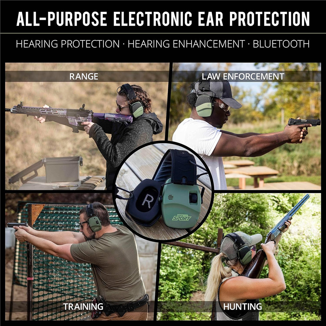 ISOtunes Sport DEFY Slim Earmuffs: Bluetooth Hearing Protection for Shooting