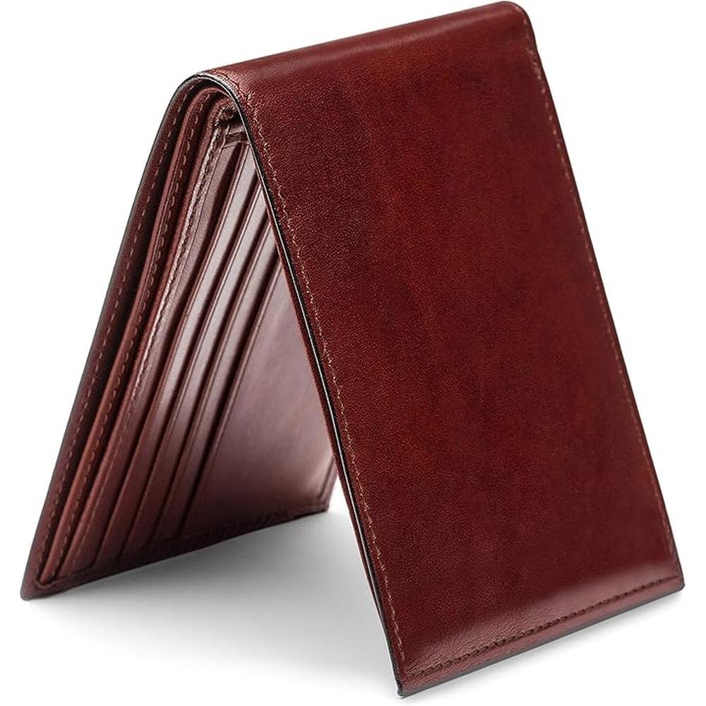 Leather Bosca: Bosca Men's Leather Wallet RFID Security – Side View
