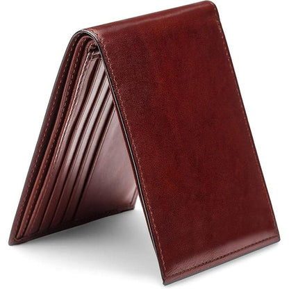 Leather Bosca: Bosca Men's Leather Wallet RFID Security – Side View