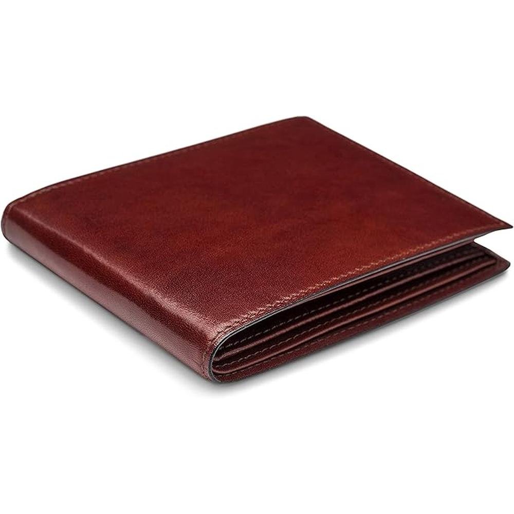 Leather Bosca: Bosca Men's Leather Wallet RFID Security – Close-up Detail