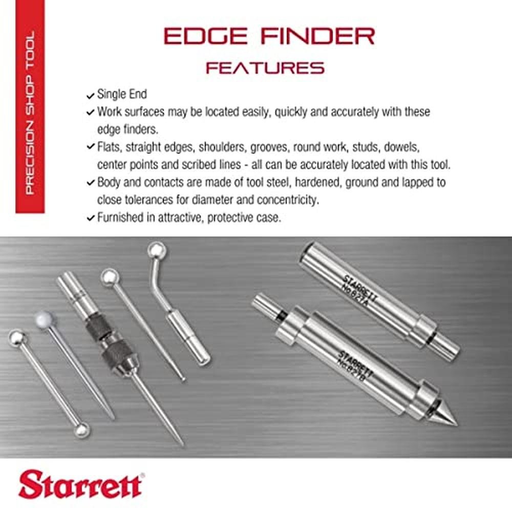 Diameter Starrett: Starrett 827A Edge Finder .200 Contact – Side View