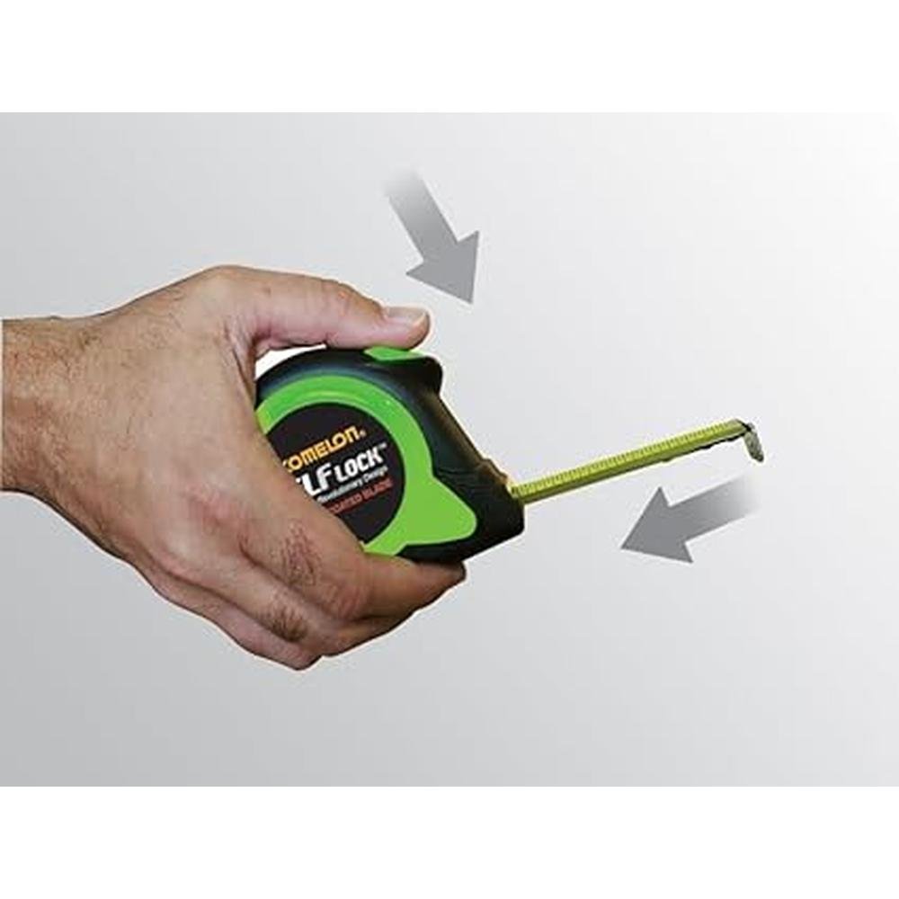 Komelon SL2825: 25-Foot Power Tape Measure with Self Lock – Packaging