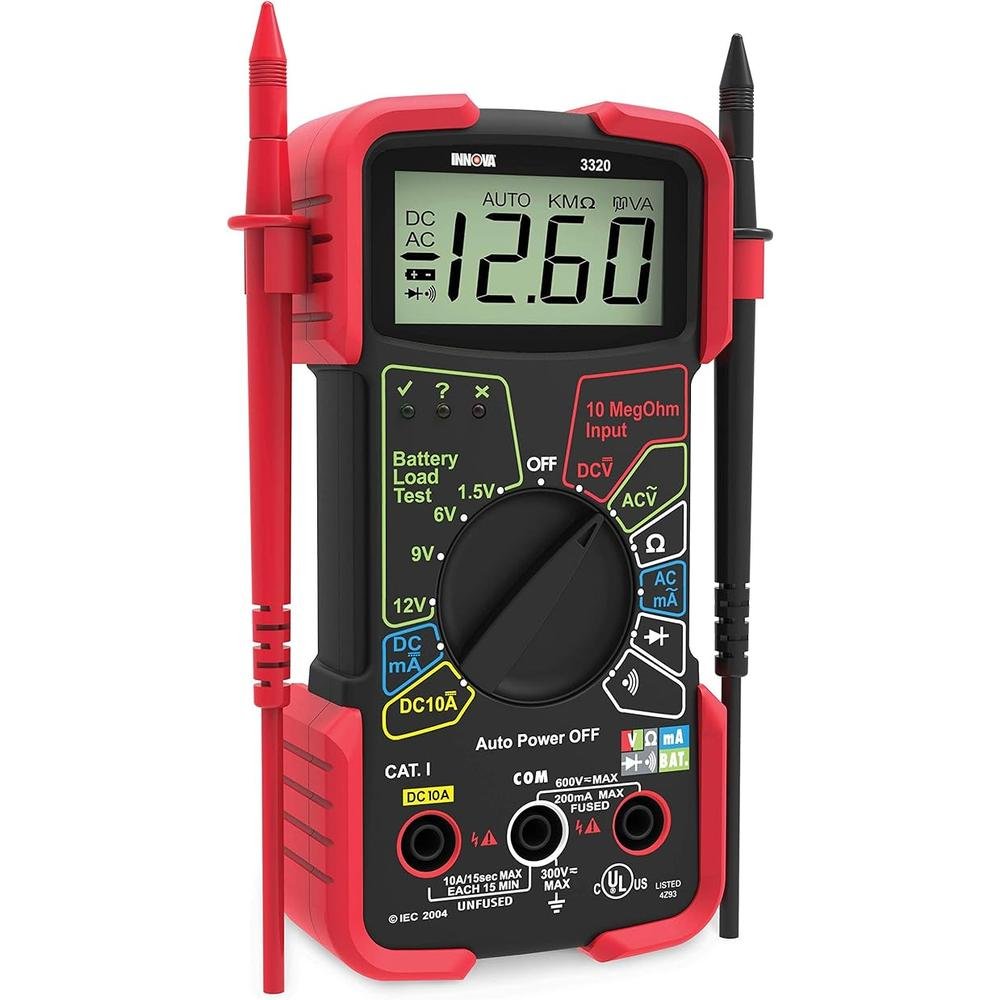 Innova 3320 Auto-Ranging Digital Multimeter – Front View