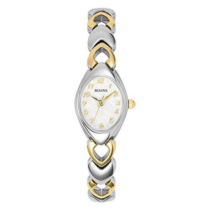 Bulova Ladies Classic Two-Tone Stainless Steel 3-Hand – Front View
