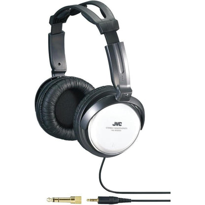 JVC HARX500 Full-Size Headphones (Silver) – Front View