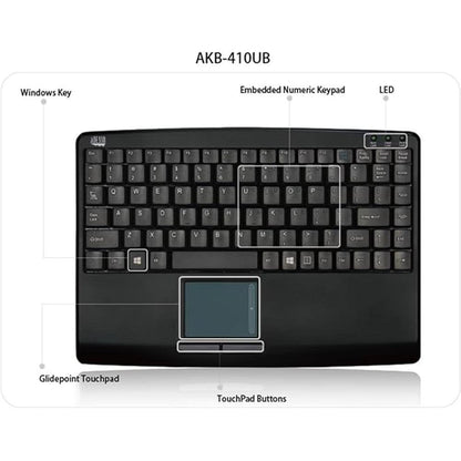AKB 410UB: SlimTouch Mini USB Keyboard with Built-in – Packaging