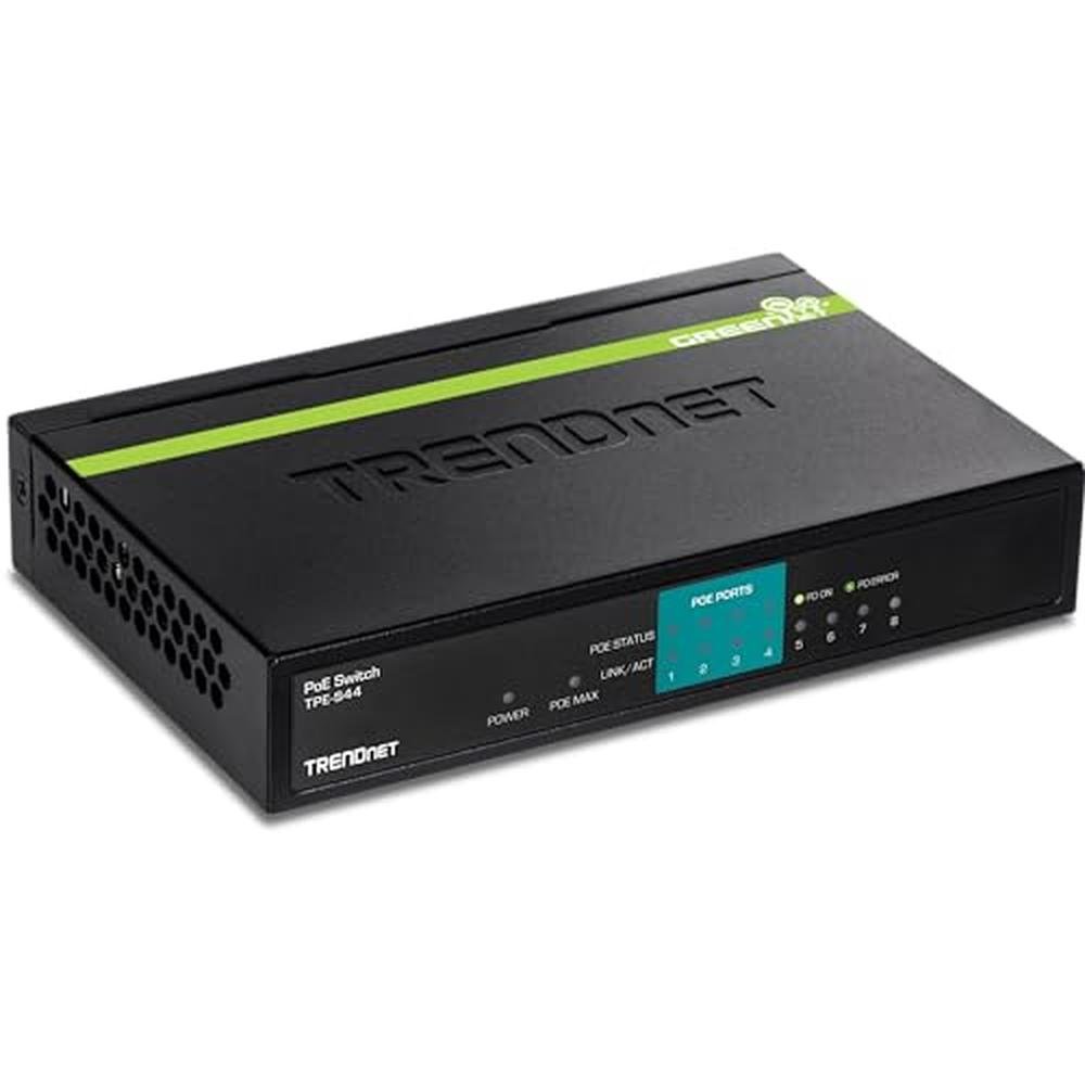 TRENDnet TPE-S44 Unmanaged Switch for Surveillance Systems – Front View