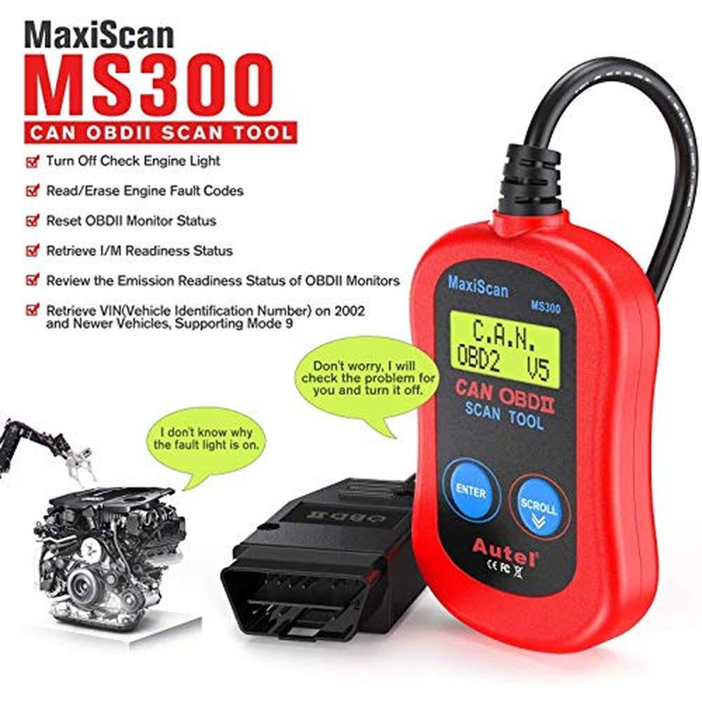 Autel MS300 OBD2 Scanner Code Reader – Side View
