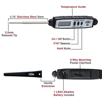 CDN ProAccurate Pocket Thermometer – Side View