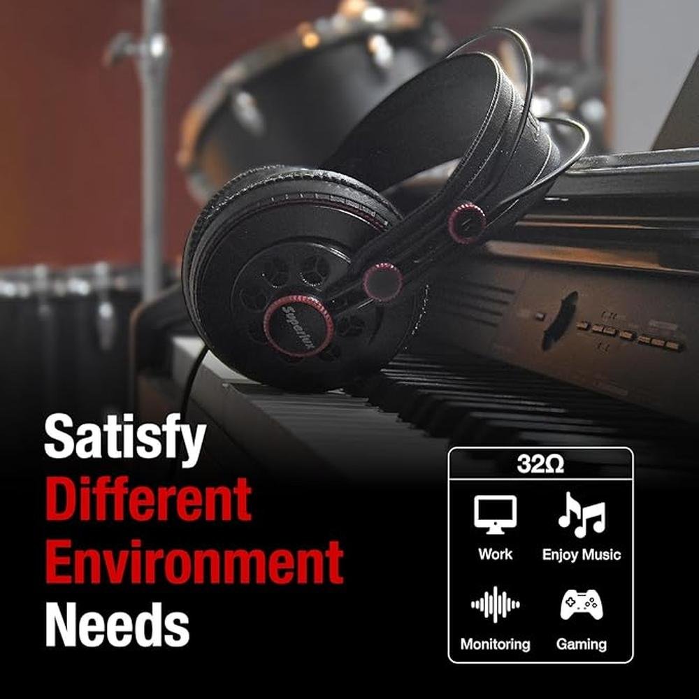 Superlux HD681 Semi-Open Back Wired Over Ear Headphone with – Side View