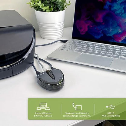 IOGEAR 2 Port USB 2.0 Switch: Auto Printer Switch – Close-up Detail