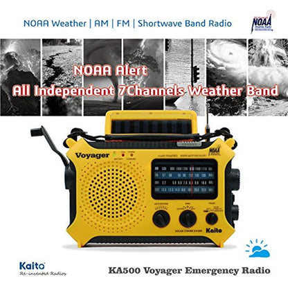 Kaito KA500: 5-Way Powered Emergency Radio with Solar – In Use
