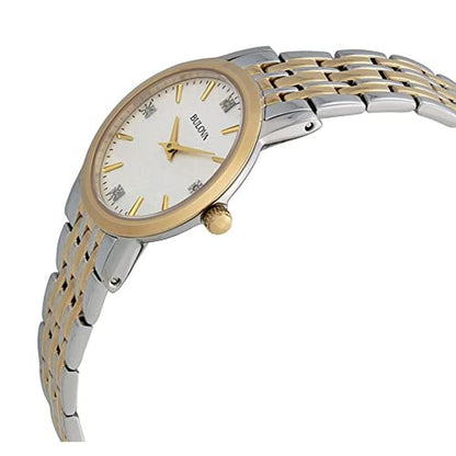 Dial Bulova: Bulova 98P115 Classic Diamond Dial Two-Tone – Side View