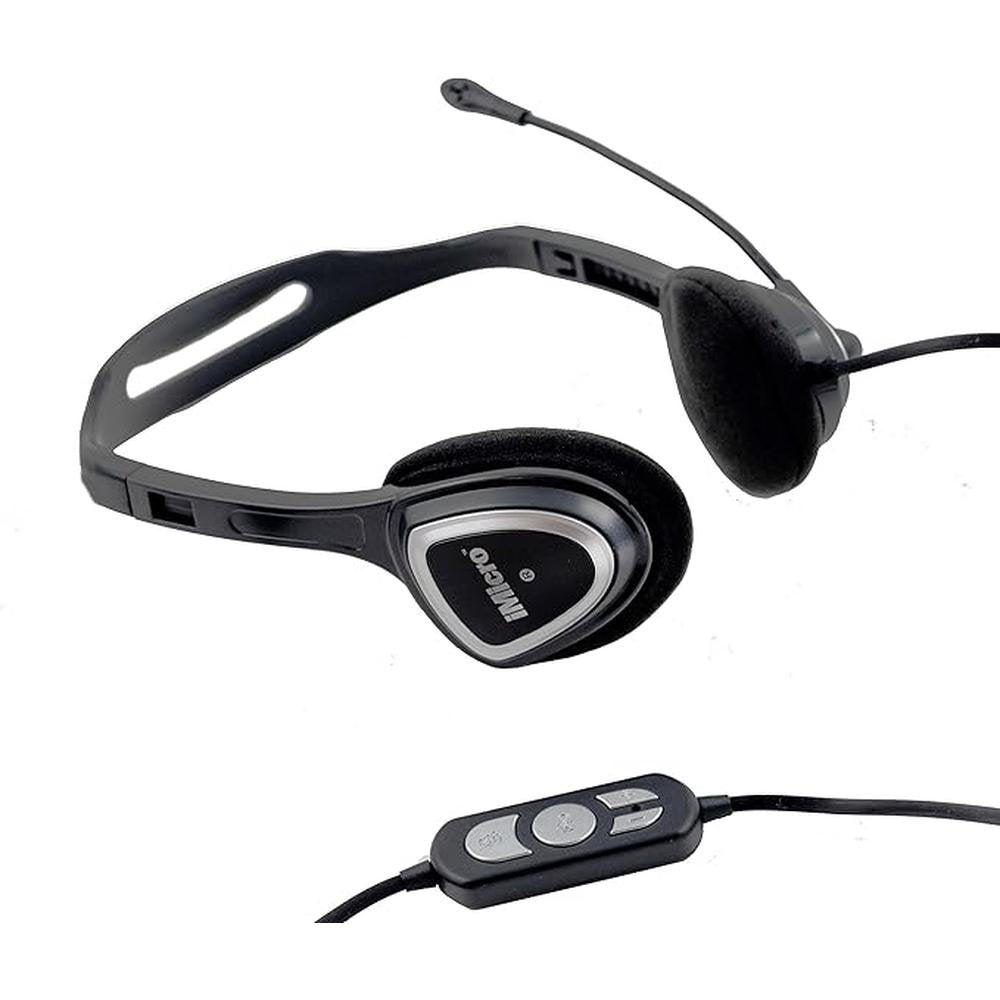 SP-IM320 USB Dual Headset with Adjustable Microphone Noise – Side View