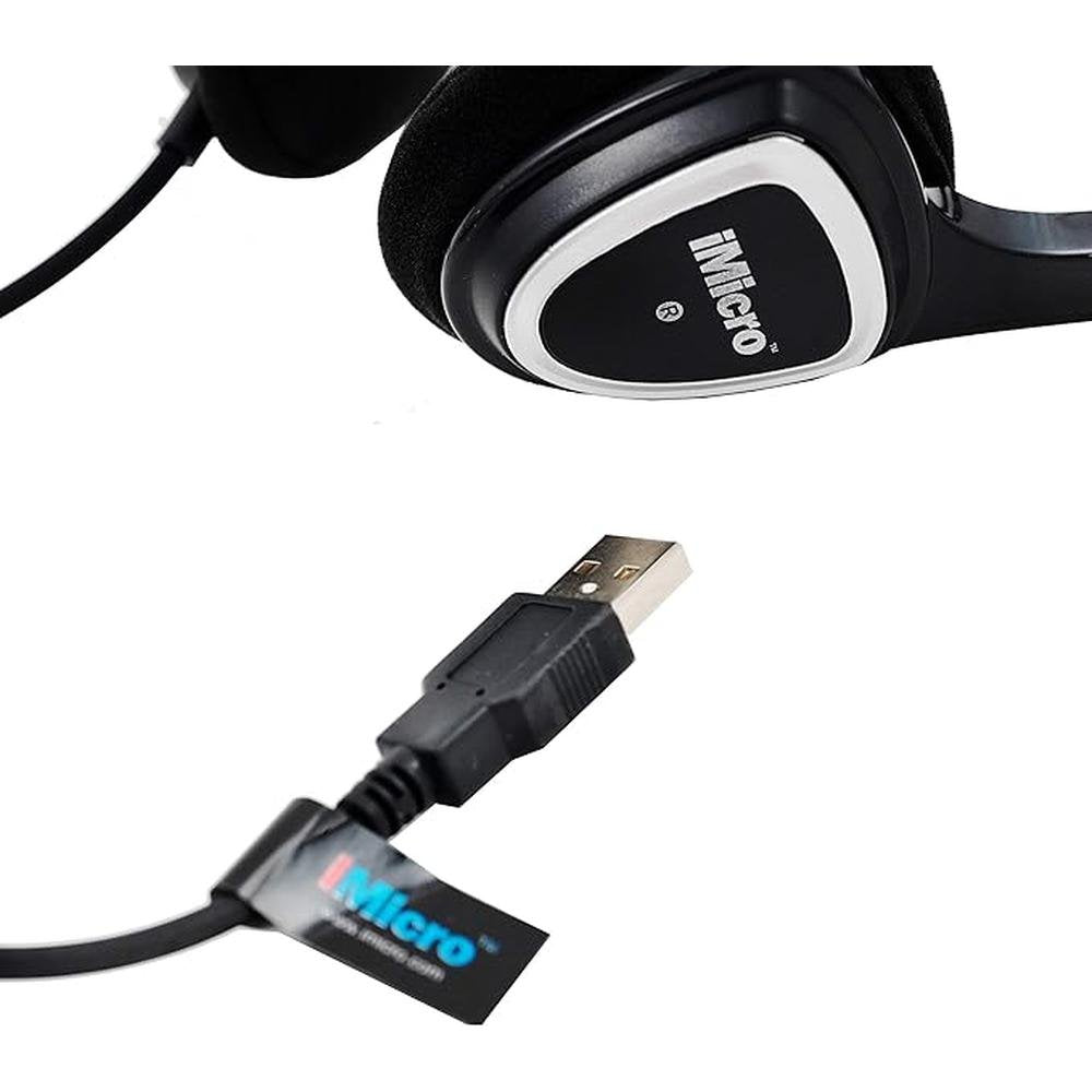 SP-IM320 USB Dual Headset with Adjustable Microphone Noise – Close-up Detail
