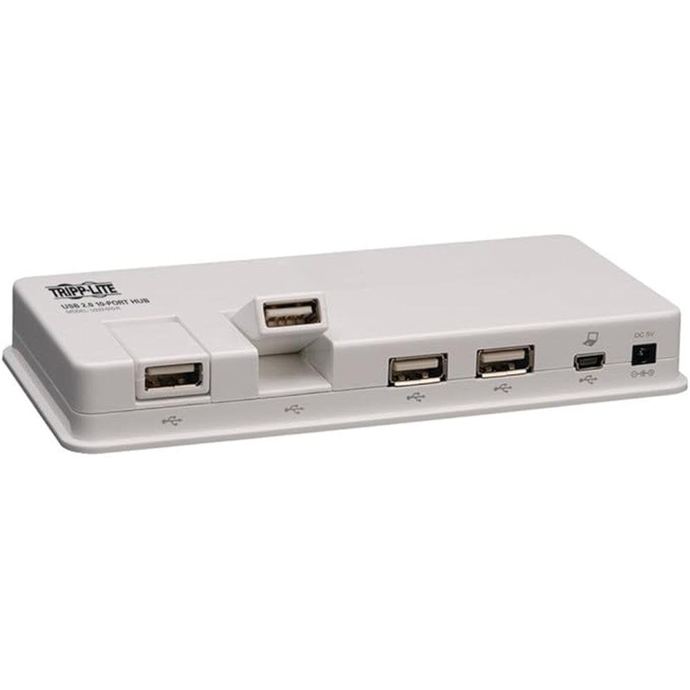 Tripp Lite 10-Port USB 2.0 Hi-Speed Hub (U222-010-R) – Front View