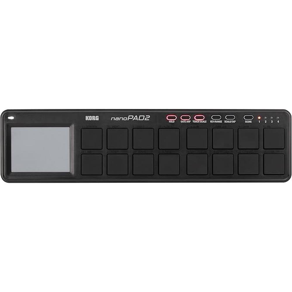Korg Nanopad2: Korg Nanopad2 Slim Line USB MIDI Pads Black – Close-up Detail