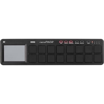 Korg Nanopad2: Korg Nanopad2 Slim Line USB MIDI Pads Black – Close-up Detail