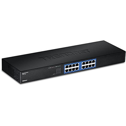 TRENDnet: TEG-S16G 16-Port Unmanaged Gigabit GREENnet Switch – Front View