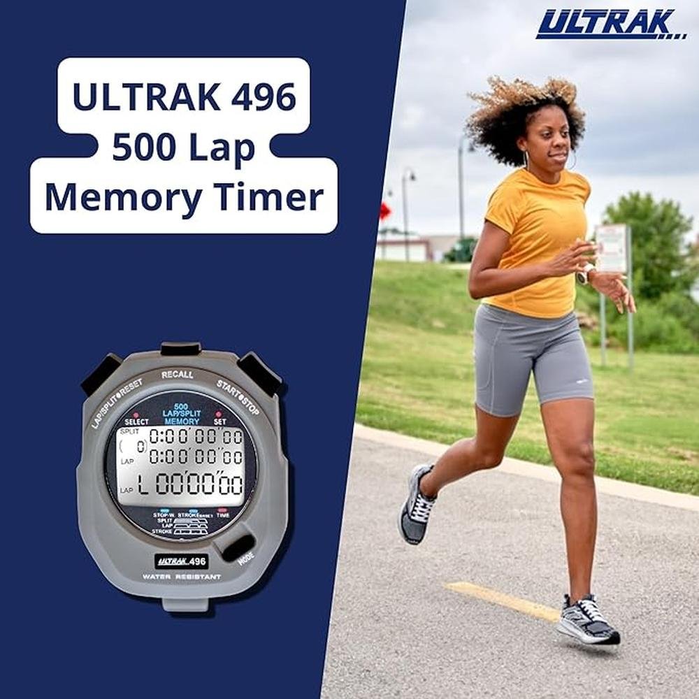 Ultrak 496: Premium 500 Lap Memory Timer – Side View